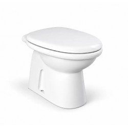 Vaso wc a terra con scarico a parete in ceramica bianca lucida serie karla di rak ceramics
