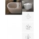 Vaso e Bidet Sospesi Foglia Medium Domus Falerii