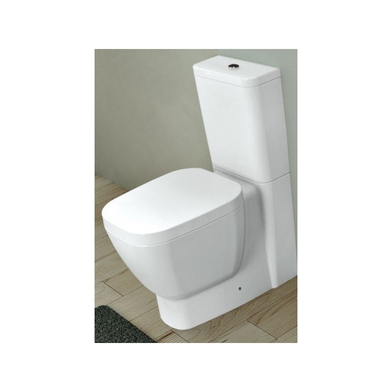 Sanitari Bagno Opi Incea - Cassetta Monoblocco In Porcellana Bianca Con Sedile E Coperchio