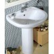 Lavabo in ceramica monoforo corredato di colonna Ceramiche Azzurra collezione Diana cm 65