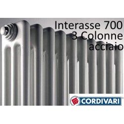 Radiatore in Acciaio Cordivari Ardesia a 3 colonne h.756 Intersase 700 mm 