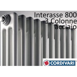 Radiatore in Acciaio Cordivari Ardesia a 3 colonne h.856 Interasse 800 mm 