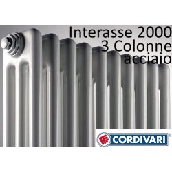 Radiatore in Acciaio Cordivari Ardesia a 3 colonne h.2056 Intersase 2000 mm 