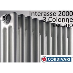 Radiatore in Acciaio Cordivari Ardesia a 3 colonne h.2056 Interasse 2000 mm 