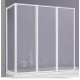 Box sopravasca 70x140 cm acrilico con profili alluminio bianco