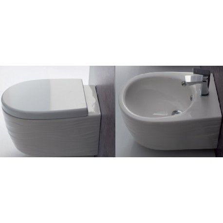 Vaso + Bidet Sospesi Wave Ala Ceramica