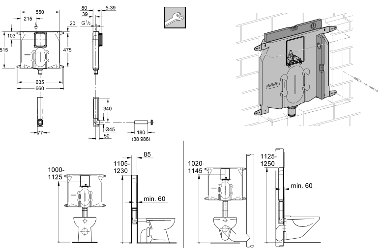 cassetta scarico grohe scheda tecnica