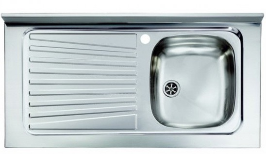 Lavello appoggio unica vasca a destra 90 x 50 cm in acciaio inox ed  accessori - Vendita Online ItaliaBoxDoccia
