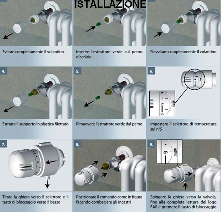 Testa Termostatica a Liquido per Valvola Far - Vendita Online  ItaliaBoxDoccia