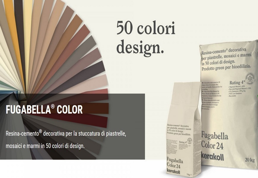 L'innovativa linea Fugabella Color della Kerakoll la trovi su Italiaboxdoccia.com